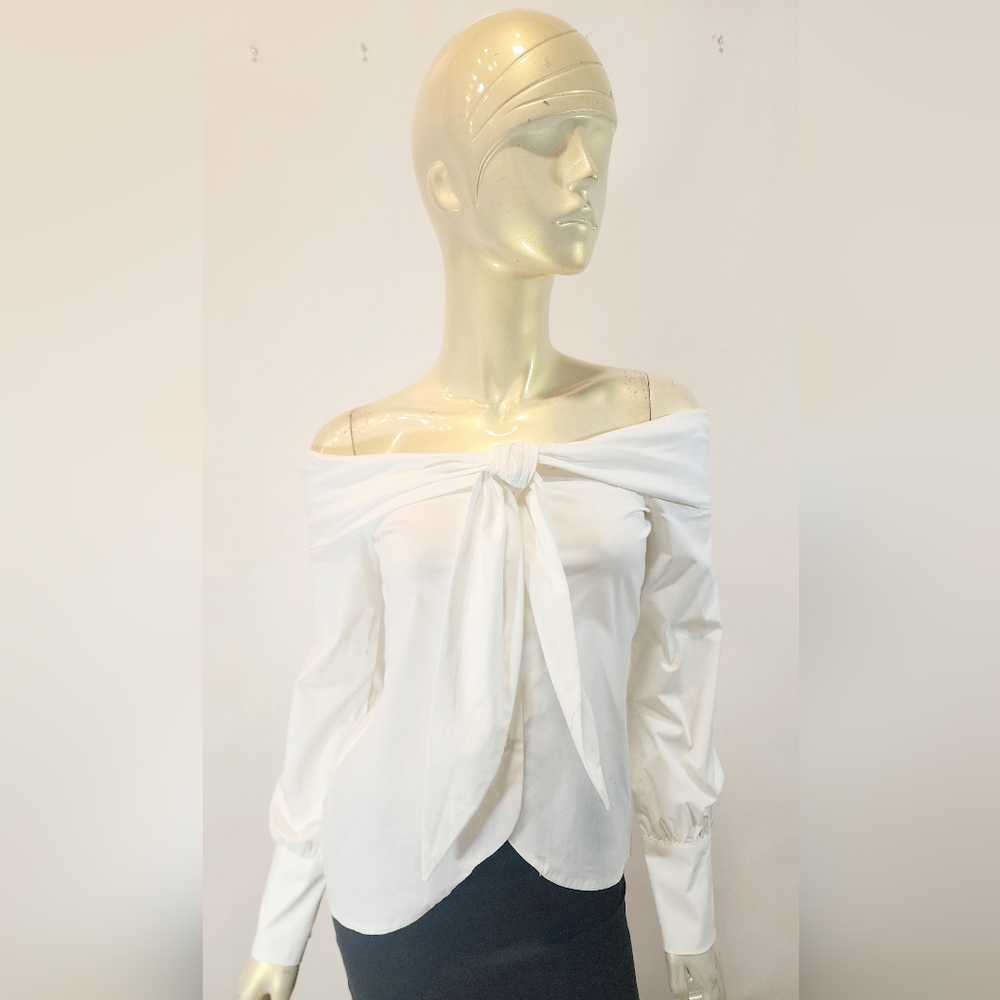 Elegant White Off-Shoulder Women's Top